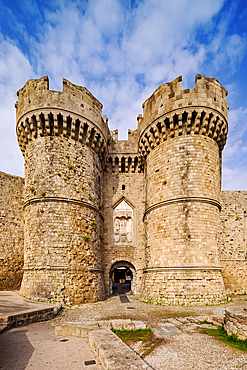 Sea Gate, Medieval Old Town, Rhodes City, Rhodes Island, Dodecanese, Greek Islands, Greece, Europe