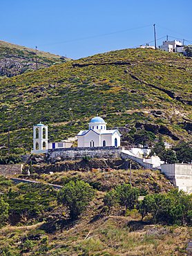 View towards the Agia Triada Church, Fournoi, Fournoi Island, North Aegean, Greek Islands, Greece, Europe