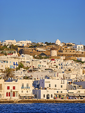 Chora waterfront, Mykonos Town, Mykonos Island, Cyclades, Greek Islands, Greece, Europe