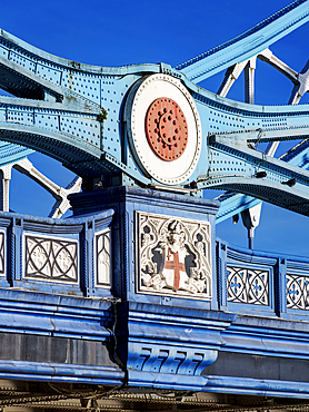 Tower Bridge, detailed view, London, England, United Kingdom, Europe