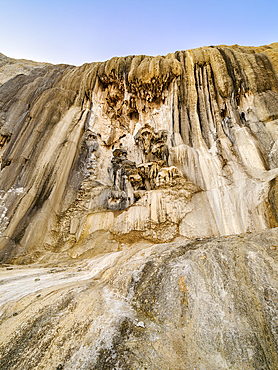 Petrified Waterfall at dusk, Hierve el Agua, San Lorenzo Albarradas, Oaxaca State, Mexico