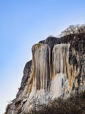 Petrified Waterfall at dusk, Hierve el Agua, San Lorenzo Albarradas, Oaxaca State, Mexico