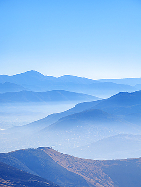 Landscape seen from Monte Alban, Oaxaca State, Mexico