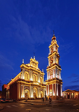 Saint Francis Church, twilight, Salta, Argentina, South America