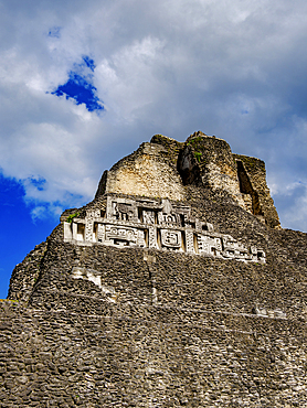 El Castillo, frieze detailed view, Xunantunich Archaeological Site, Cayo District, Belize