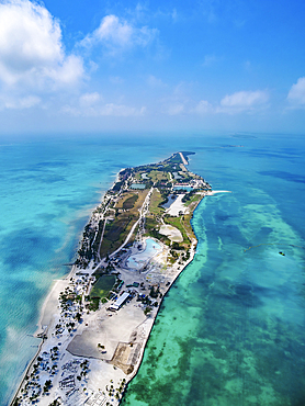 Caye Chapel, aerial view, Belize District, Belize