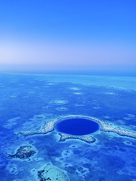 The Great Blue Hole, Lighthouse Reef, aerial view, Belize District, Belize