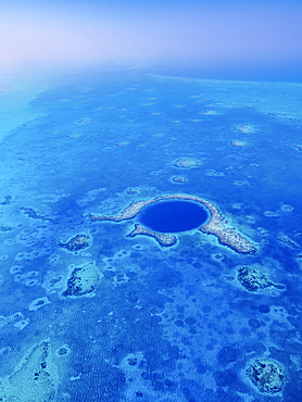 The Great Blue Hole, Lighthouse Reef, aerial view, Belize District, Belize