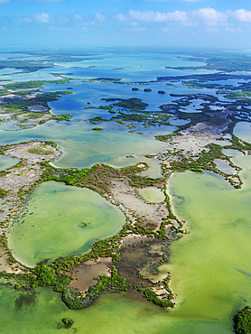 Ambergris Caye, aerial view, Belize District, Belize