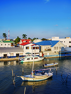 Collet Canal at sunset, Belize City, Belize District, Belize