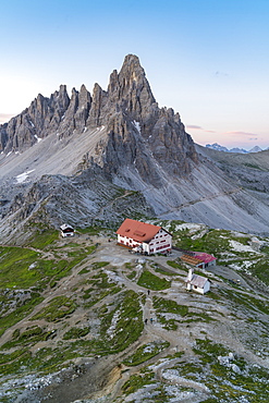 Dreizinnen hut by Mount Paterno in Italy, Europe