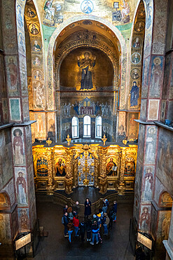 The interior of Saint Sophia Cathedral, UNESCO World Heritage Site, Kyiv (Kiev), Ukraine, Europe