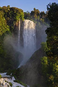 Marmore Waterfalls in spring, Marmore Waterfalls Park, Terni, Umbria, Italy, Europe