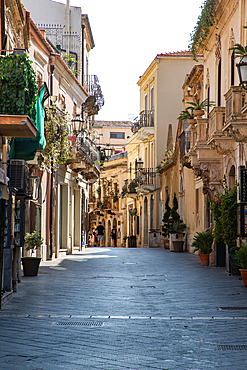 historic old town Taormina in Messina region of Sicily