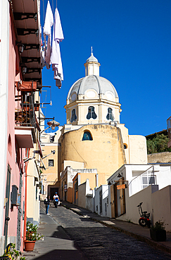 Colorful houses on Procida Island, Phlegraean Islands, Bay of Naples, Campania, Italy