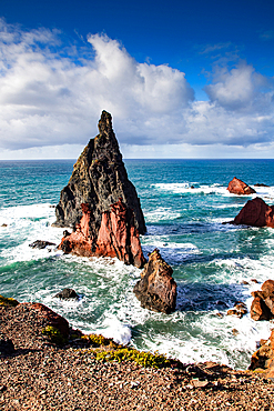 dramatic coastline with rocks of Madeira, Portugal