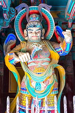 Temple guards at the gates of Pulguksa temple, Bulguksa Temple, Gyeongju, Kyongju, South Korea, Asia