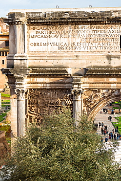 Arch of Septimus Severus in the Roman Forum, UNESCO World Heritage Site, Rome, Lazio, Italy, Europe