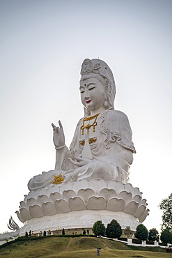 Wat Huay Pla Kang temple (Big Buddha) at dusk, Chiang Rai, Thailand, Southeast Asia, Asia