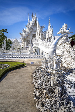 Detail of hands, Wat Rong Khun (White Temple), Chiang Rai, Northern Thailand, Thailand, Southeast Asia, Asia