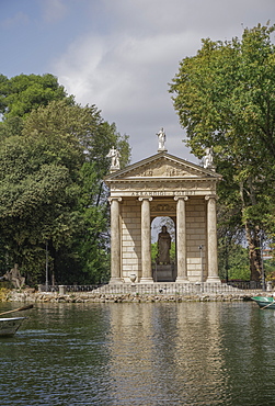 Temple of Asclepius inside the Villa Borghese gardens, Rome, Lazio, Italy, Europe