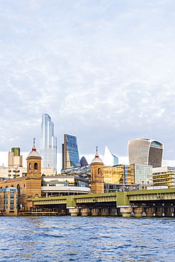 City of London skyline and River Thames, London, England, United Kingdom, Europe