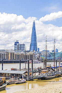 The Shard, Tower Bridge and River Thames, London, England, United Kingdom, Europe