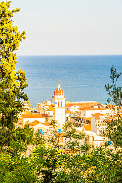 Elevated view over Zante Town, Zakynthos island, Greek Islands, Greece, Europe