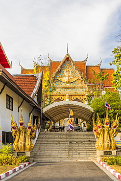 Colourful architecture at the Office of National Buddhism, in Phuket Town, Phuket, Thailand, Southeast Asia, Asia