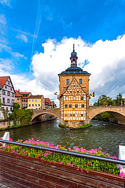 Altes Rathaus (old townhall) at the historic center of Bamberg, UNESCO World Heritage Site, Bavaria, Germany, Europe