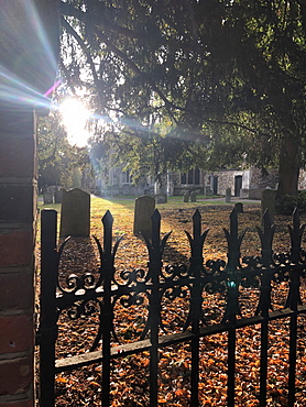 Churchyard, St. Mary's Church, Hitchin, Hertfordshire, England, United Kingdom, Europe