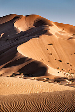 High sand dunes in the Rub al Khali desert, Oman, Middle East