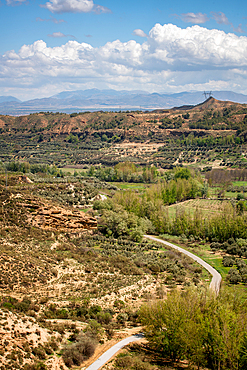 Desert landscape view at Francisco Abellan Dam, Granada, Andalusia, Spain, Europe