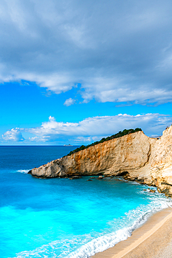 Porto Katsiki beach with turquoise water in Lefkada island, in Greece