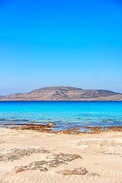 Simos beach with turquoise water in Elafonisos island, Greece