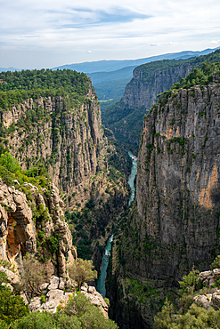 Tazi Canyon impressive cliffs on a cloudy day in Turkey