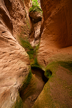 Soganli canyon with orange rock formations in Cappadocia, Turkey