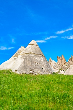 Love valley with beautiful rock formations in Cappadocia, Turkey