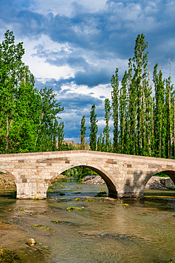 Selime stone bridge in the Ihlara valley in Cappadocia, Turkey