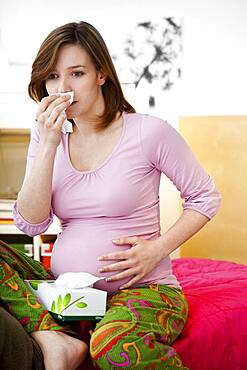 Pregnant woman with rhinitis