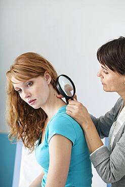 Dermatology consultation woman