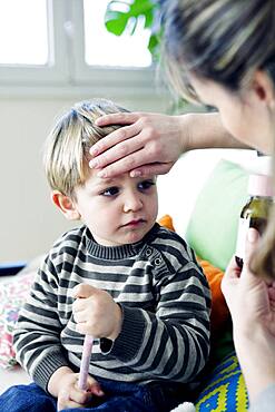 Child taking medication