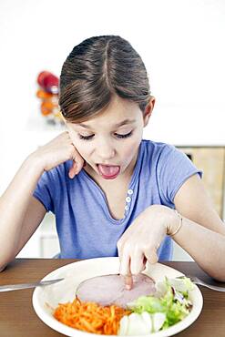 Child eating a meal