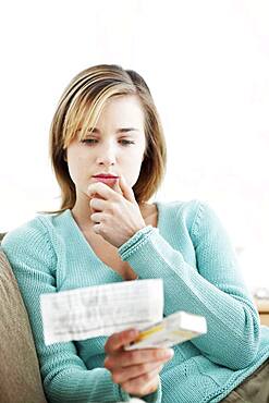 Woman taking medication