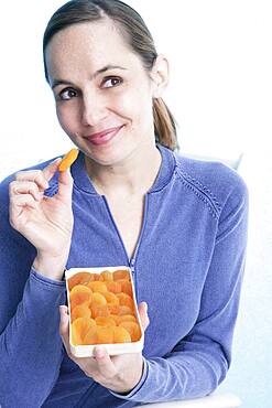 Woman snacking