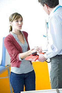 Woman in consultation