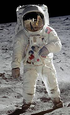 Apollo 11, Astronaut Buzz Aldrin Moonwalk, 1969