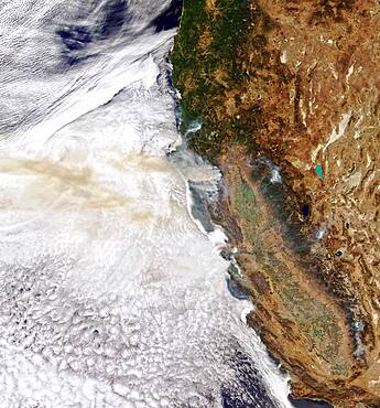 Wildfire Smoke Over Pacific Ocean