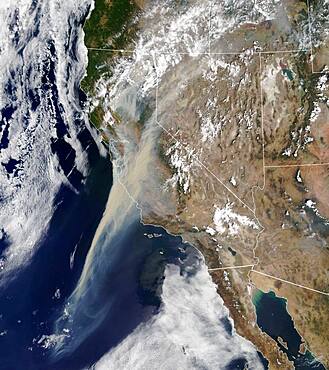 Northern California Wildfire Smoke Plumes