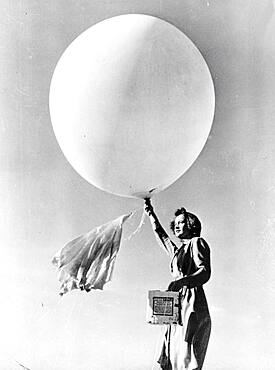 Launching Pilot Balloon, 1944